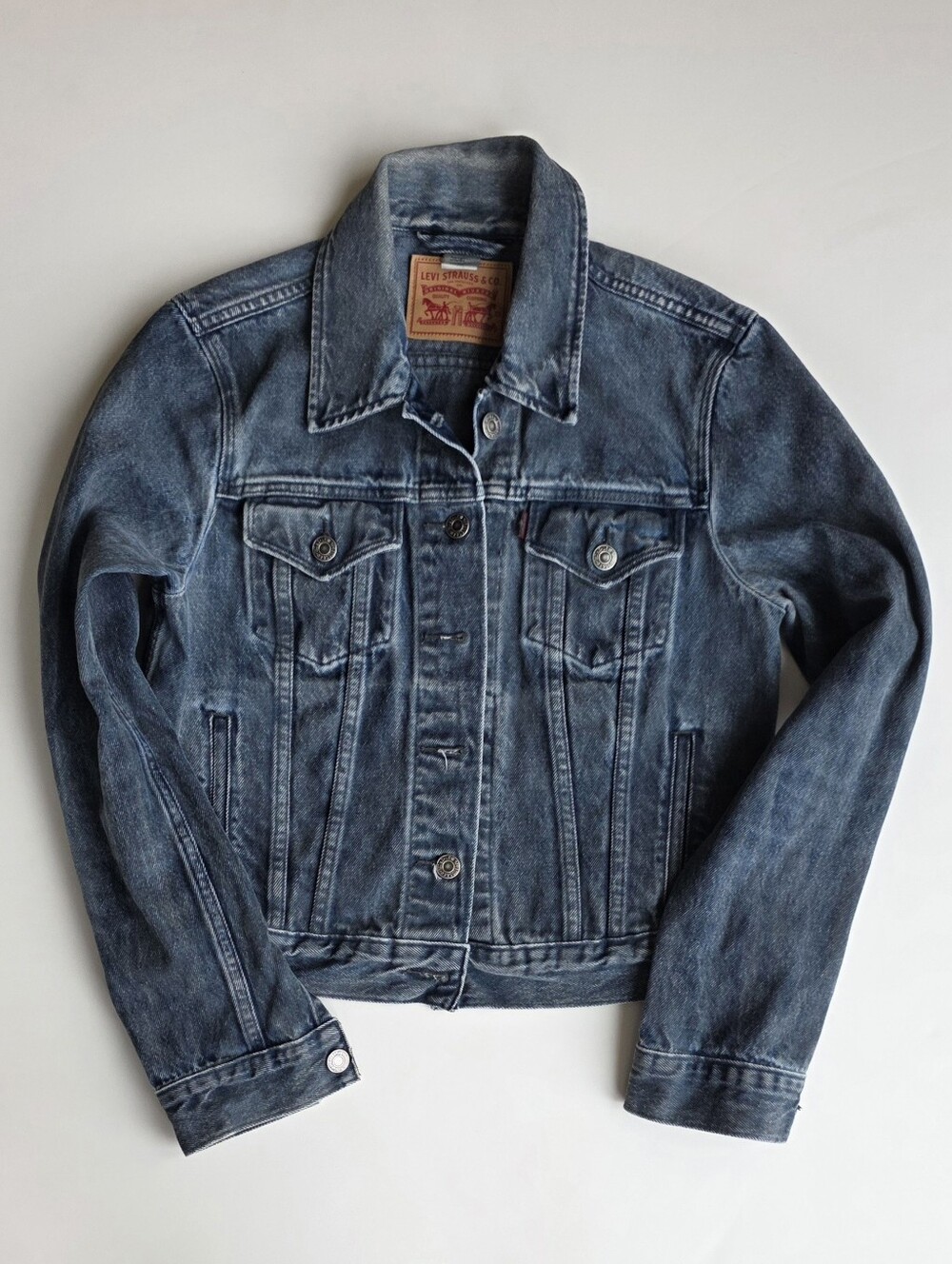 Levi's Faded Denim Jacket - Slim and Slightly Cropped